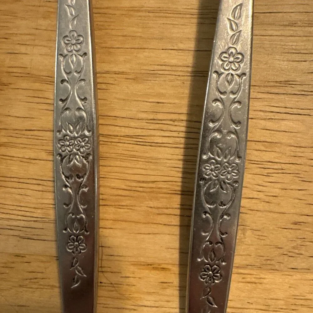 Townecraft Stainless MCM Cutlery Forks Knives Spoons Stainless Mid Century